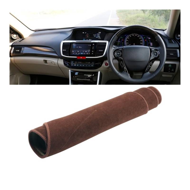 Auto Armaturenbrett Abdeckung Auto Dashboard Abdeckung Vermeiden Licht Nicht-Slip Matte Instrument Teppich DashMat Für Hon┐da Für Accord Neunten 2013 2014 2015 2016 2017(B RHD Brown) von Fuicotto