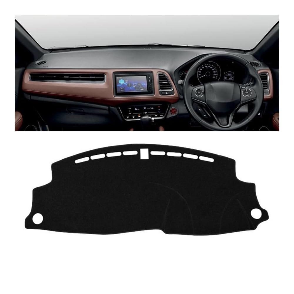 Auto Armaturenbrett Abdeckung Auto Dashboard Abdeckung Vermeiden Licht Pad Instrument Panel Matte Fall Teppiche Für Hon┐da Für HR-V Für HRV 2014 2015 2016 2017 2018 2019 2020(A Black Side RHD) von Fuicotto