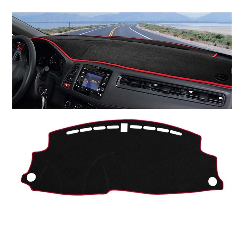 Auto Armaturenbrett Abdeckung Auto Dashboard Abdeckung Vermeiden Licht Pad Instrument Panel Matte Fall Teppiche Für Hon┐da Für HR-V Für HRV 2014 2015 2016 2017 2018 2019 2020(A Red Side LHD) von Fuicotto