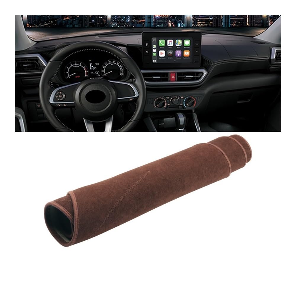 Auto Armaturenbrett Abdeckung Auto Dashboard Abdeckung Vermeiden Licht Pad Instrument Schreibtisch Panel Matten Für Toy&ota Für Raize 2019 2020 2021 2022 2023(B LHD Brown) von Fuicotto