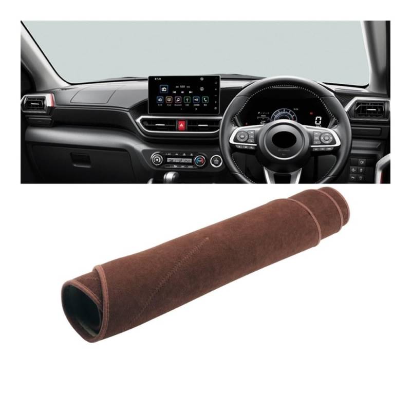 Auto Armaturenbrett Abdeckung Auto Dashboard Abdeckung Vermeiden Licht Pad Instrument Schreibtisch Panel Matten Für Toy&ota Für Raize 2019 2020 2021 2022 2023(B RHD Brown) von Fuicotto