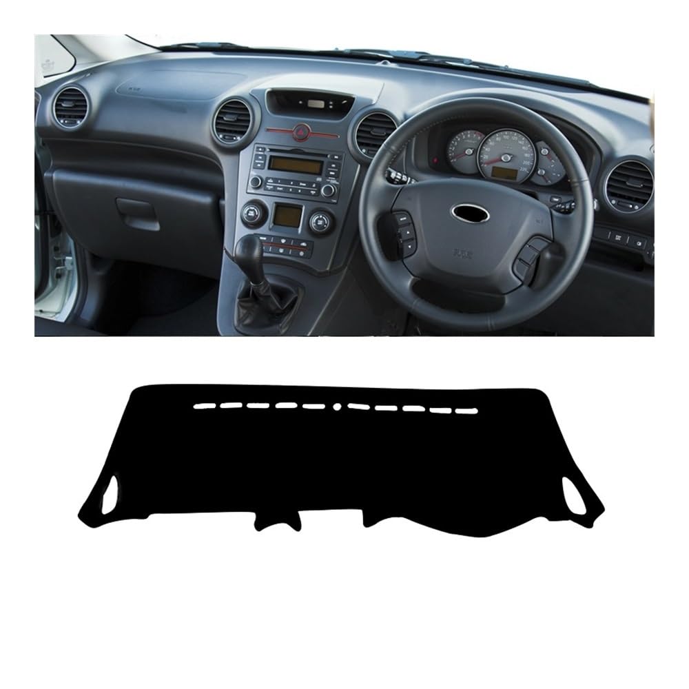 Auto Armaturenbrett Abdeckung Auto Dashboard Abdeckung Vermeiden Licht Pads Anti-Slip Teppiche Fall Innen Für Kia Für Carens UN 2007 2008 2009 2010 2011 2012(A RHD Black side) von Fuicotto