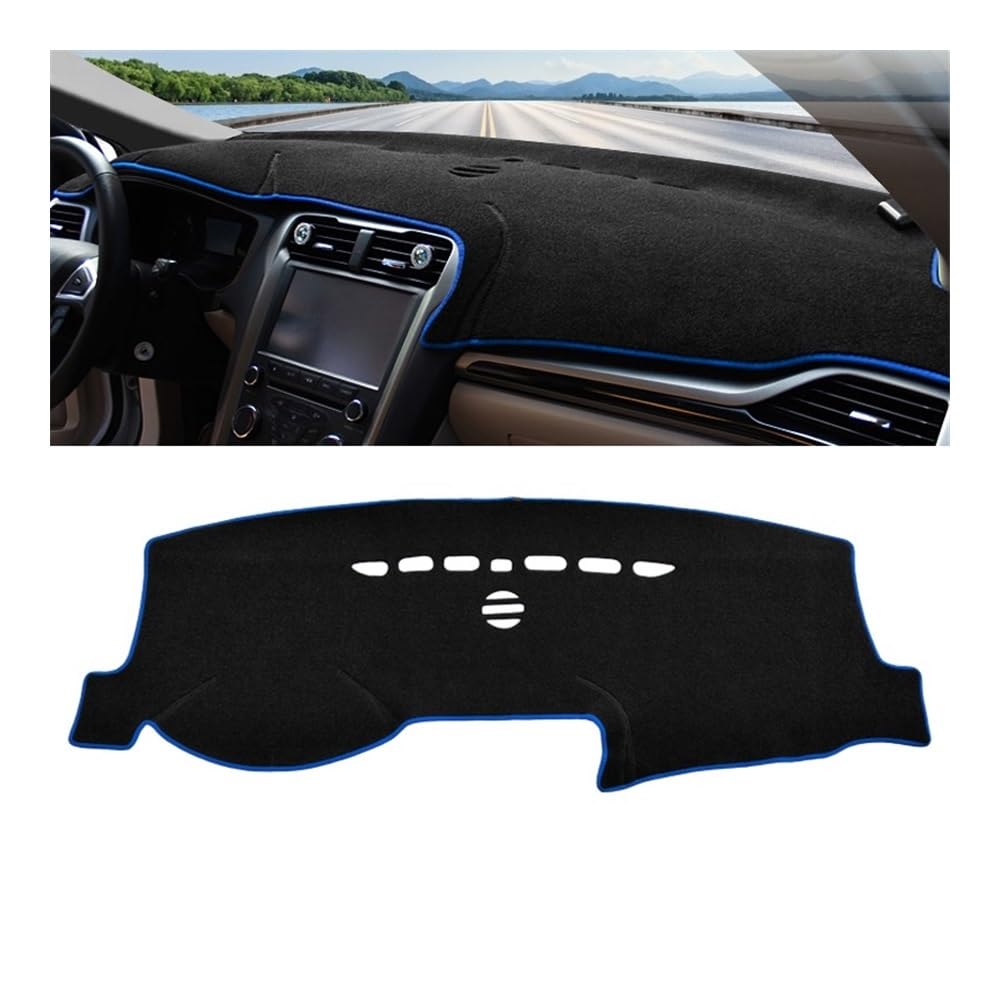 Auto Armaturenbrett Abdeckung Auto Dashboard Abdeckung Vermeiden Licht Pads Sonnenschutz Matten Für For&d Für Mondeo 5 MK5 Fusion 2013 2014 2015 2016 2017 2018 2019(A Blue Side) von Fuicotto