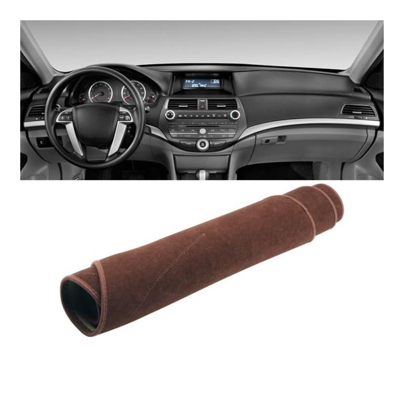 Auto Armaturenbrett Abdeckung Auto Dashboard Abdeckung Vermeiden Licht Pads Sonnenschutz Matten Instrument Panel Fall Teppiche Für Hon┐da Für Accord 8th 2008 2009 2010 2011 2012(LHD Brown) von Fuicotto