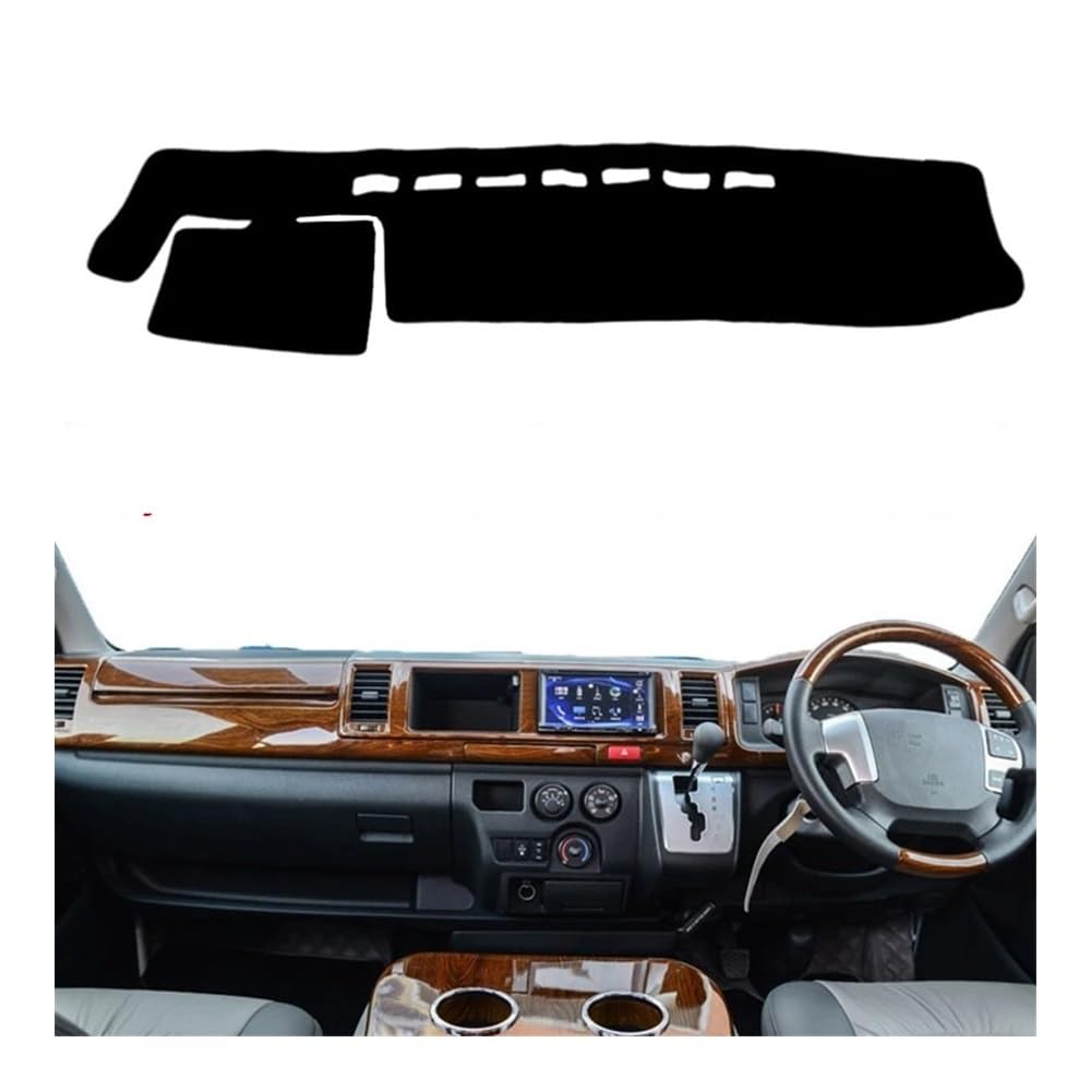 Auto Armaturenbrett Abdeckung Auto Dashmat Dashboard Abdeckung Dash Matte Pad Sonnenschutz Teppich Für Toy&ota Für HiAce Pendler Regius Ace Maz&da Bongo 2004-2018(Right Hand Drive) von Fuicotto