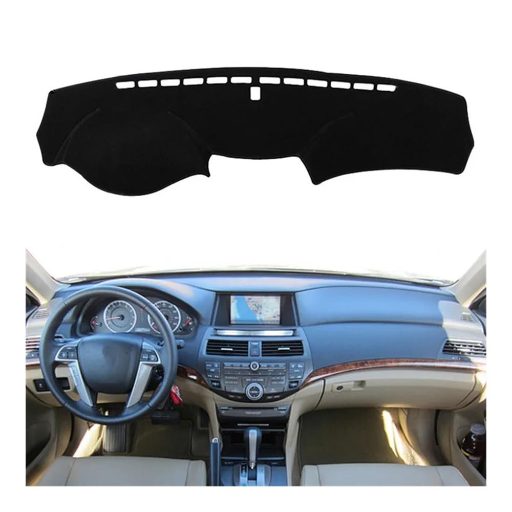 Auto Armaturenbrett Abdeckung Dashboard Cover Schützende Pad Matte Dashmat Sonnenblende Teppich Styling Auto Für Hon┐da Für Accord Inspire 2008 2009 2010 2011 2012(Left Hand Drive,Black Edge) von Fuicotto