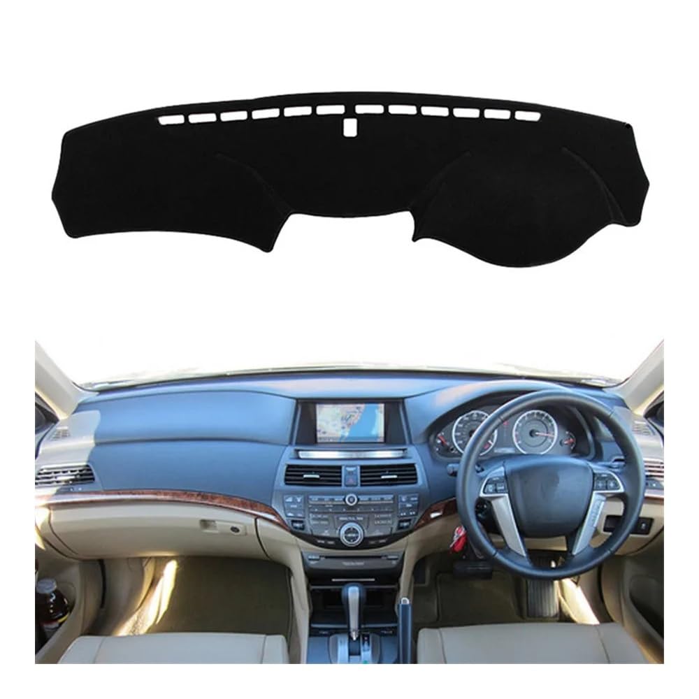 Auto Armaturenbrett Abdeckung Dashboard Cover Schützende Pad Matte Dashmat Sonnenblende Teppich Styling Auto Für Hon┐da Für Accord Inspire 2008 2009 2010 2011 2012(Right Hand Drive,Black Edge) von Fuicotto