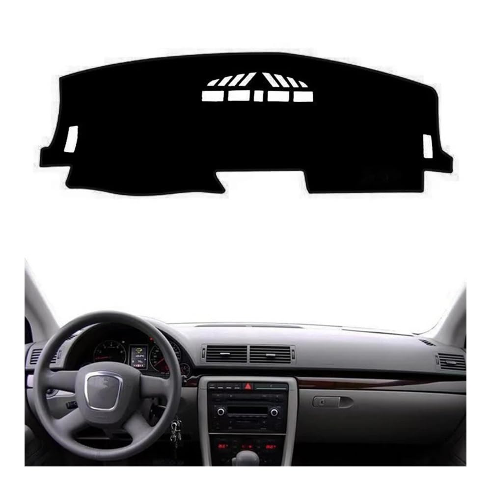 Auto Armaturenbrett Abdeckung Dashmat Dashboard Abdeckung Matte Pad Dash Sonnenschutzdach Schützen Teppich Auto Für A4 B6 B7 2002 2003 2004 2005 2006 2007 2008(Left Hand Drive,Black Edge) von Fuicotto