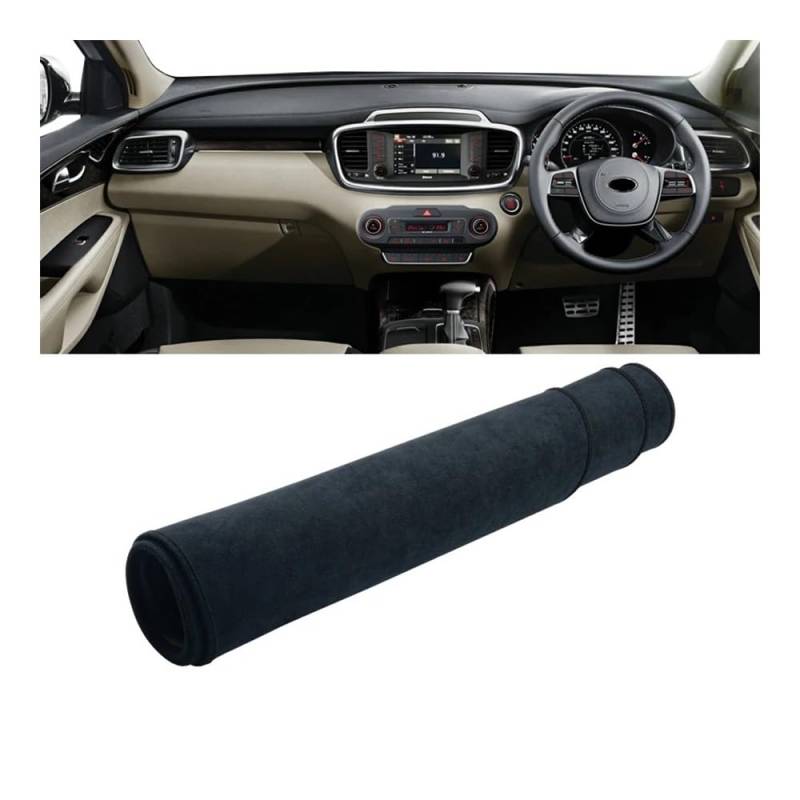 Auto Armaturenbrett Abdeckung Sorento UM Prime Auto Dashboard Abdeckung Dash Matte Sonnenschutz Nicht-slip Pad Für Kia Für Sorento 3 2015 2016 2017 2018 2019 2020(B RHD Black) von Fuicotto