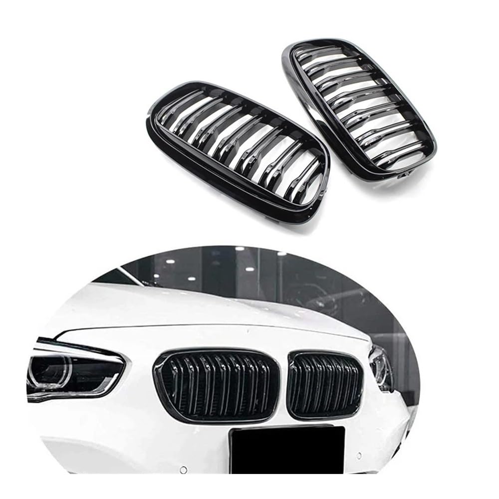 Auto Kühlergitter 2PCS Glanz Schwarz Front Niere Kühlergrill Racing Gitter Für BM&W Für 2 Serie F45 F46 Aktive Tourer 2015 2016 2017 Auto Stil von Fuicotto