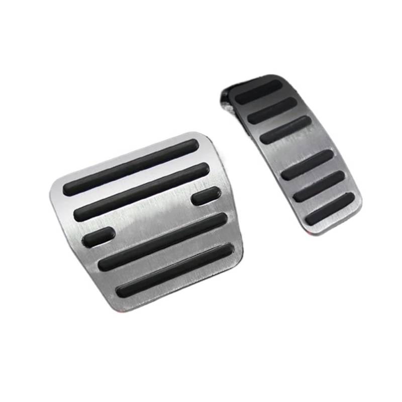 Auto Pedale Auto Fußpedale Für V&W Für T-Roc Für T ROC 2018 2019 2020 2021 2022 Accelerator Bremse Edelstahl Rutschfeste Pedal Pad(Silver) von Fuicotto