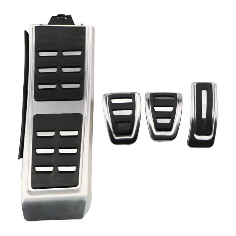 Auto Pedale Edelstahl Auto Fußpedale Für A4 Für B8 2008-2016 Gas Bremse Gaspedal Rest Pedal Pad(4pcs) von Fuicotto