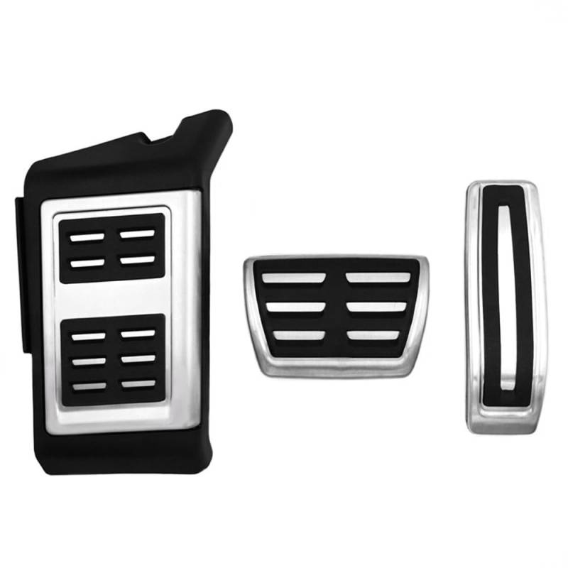 Auto Pedale Edelstahl Auto Fußpedale Für V&W Für Touareg 7P 2011-2018 Gas Beschleuniger Bremse Rutschfeste Restfoot Pedal Abdeckung Pads(3 pcs) von Fuicotto