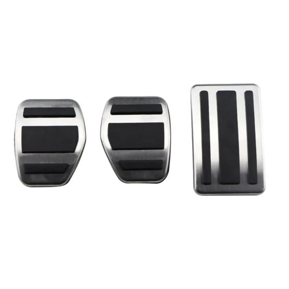 Auto Pedale Für Citroen Für C6 2006-2012 Edelstahl Auto Fußpedale Gas Beschleuniger Bremse Rutschfeste Kein Bohren Pedal Pad(3 Pcs) von Fuicotto