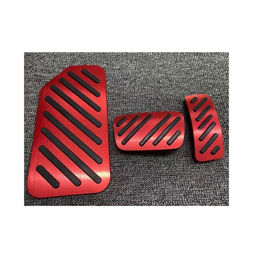 Auto Pedale Für MG Für Roewe Für RX5 Für Max Für EMAX 2019 2020 2021 2022 2023 AT Fuß Pedale Gaspedal Bremse Edelstahl Keine Bohren Pedal Pads(Red) von Fuicotto