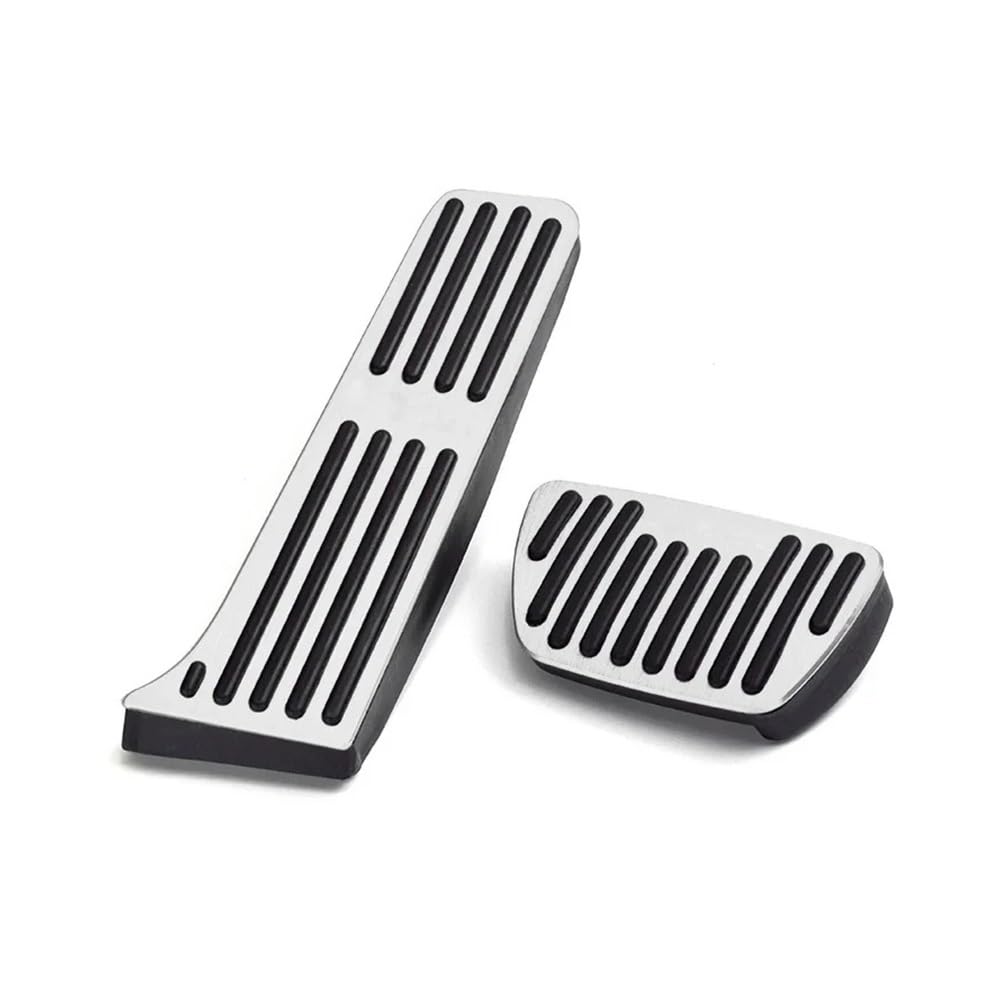 Auto Pedale Für Toy&ota Für R&AV4 RAV 4 XA50 2019-2024 Auto Brems Fuß Pedale Gas Pedal Rest Beschleuniger Abdeckung Kein Bohren Legierung Tablett Pad Zubehör(Silver) von Fuicotto