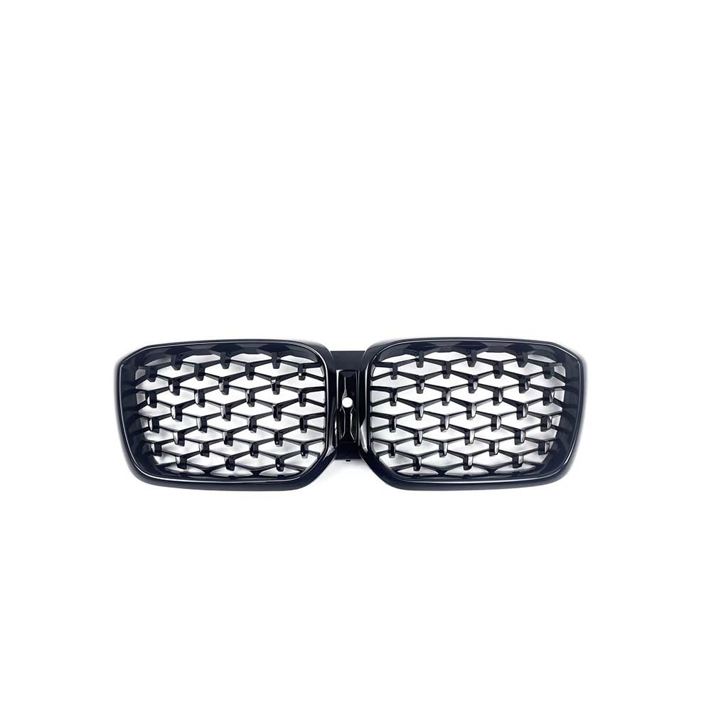 Fuicotto Auto Kühlergitter 2 PCS Für BM&W X3 X4 G01 G02 2022 2023 Auto Vorderen Stoßfänger Diamant Niere Grill Meteor Stil ABS Chrome Mesh Grille Ersatz Teil(with Hole) von Fuicotto