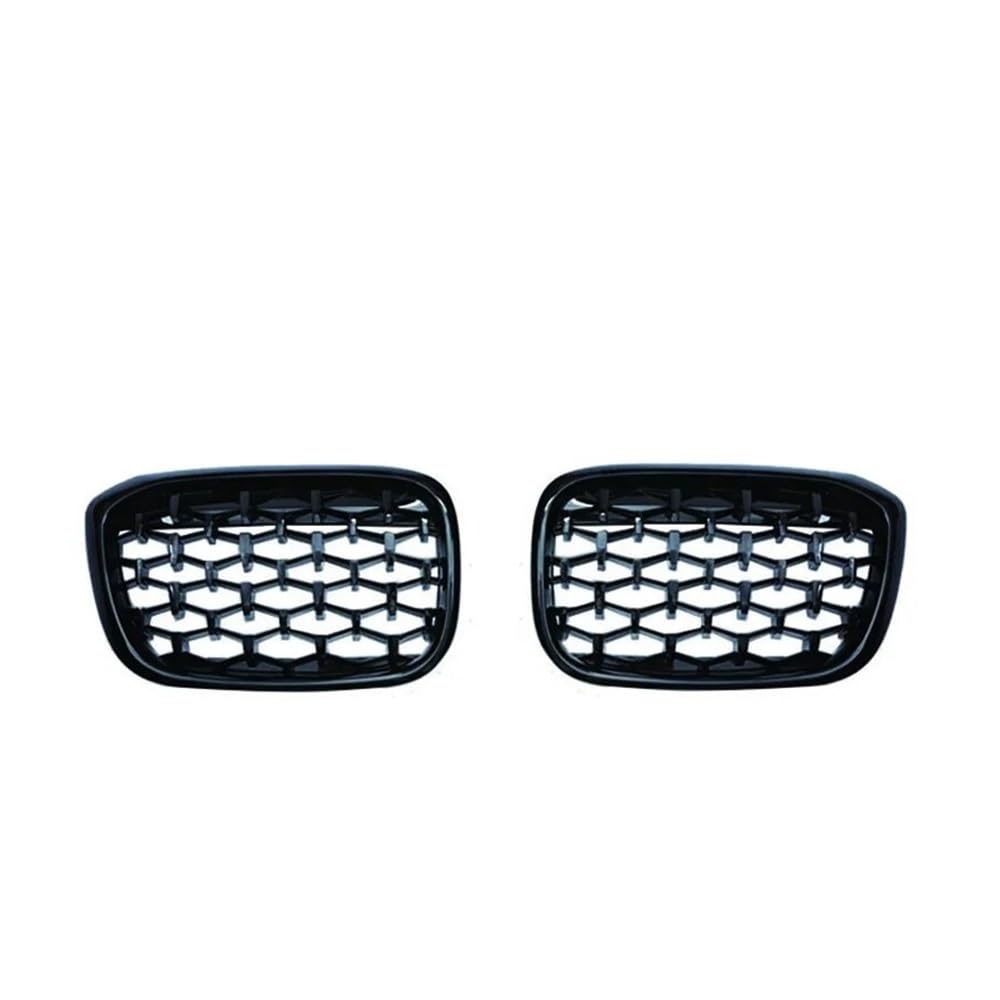 Fuicotto Auto Kühlergitter 2PCS Auto Front Grills Niere Grill Für BM&W Für X3 G01 G08 X4 G02 2018 2019 2020 2021 Stoßstange Diamant Trim Racing Grille Meteor Styling(Titanium Black) von Fuicotto