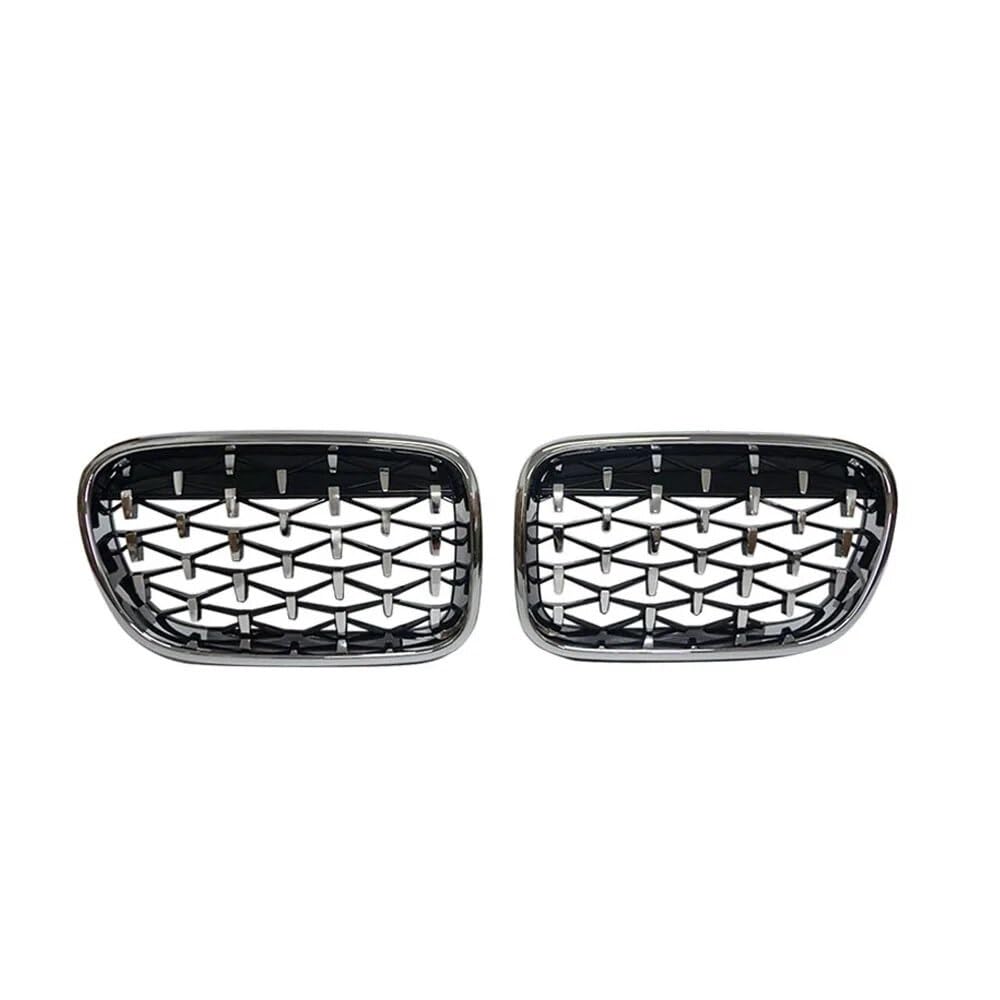 Fuicotto Auto Kühlergitter 2PCS Auto Front Niere Grill Glänzend Schwarz Ersatz Für BM&W Für X3 Für F25 2010 2011 2012 2013 Racing Grills Auto Styling(Silver) von Fuicotto