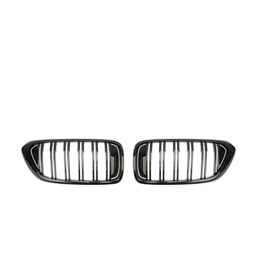 Fuicotto Auto Kühlergitter 2PCS Auto Front Niere Grills Doppel Linie Lamellen Racing Grille Für BM&W Für 6 Serie GT G32 630I 640I 640I 620D 640D XDrive 2017 2018 2019(Glossy Black) von Fuicotto