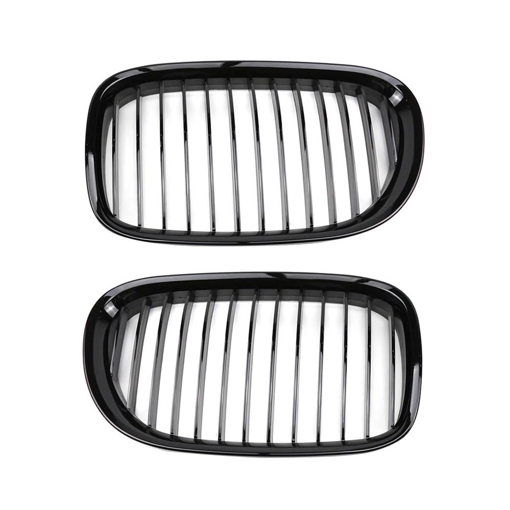 Fuicotto Auto Kühlergitter 2PCS Auto Front Stoßstange Grill Glänzend Schwarz Nieren Grille Einzelne Linie Für BM&W Für F01 F02 7 Serie 2009 2010 2011 2012 2013 2014 2015 von Fuicotto