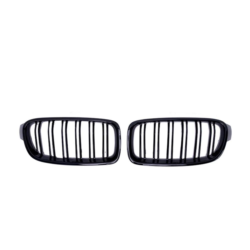 Fuicotto Auto Kühlergitter Auto Doppel Lamellen Glanz Schwarz Nieren Grill Gitter Front Grille Für BM&W Für 3 Serie F30 F31 F35 2012 2013 2014 2015 2016 2017 2018(Glossy Black) von Fuicotto