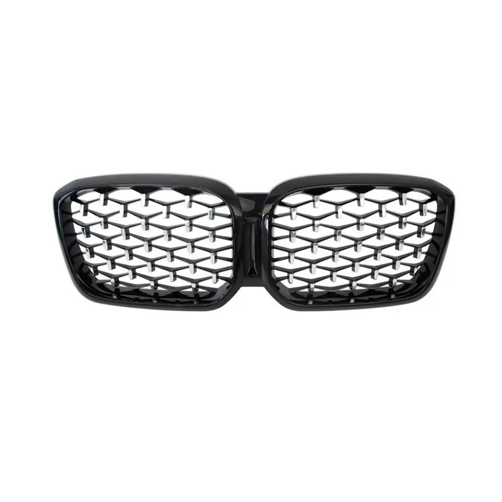 Fuicotto Auto Kühlergitter Auto Front Niere Grills Für BM&W Für G01 G02 G08 X3 X4 LCI M40i M30i X3M X4M 2022 + Diamant Grille(Silver Black) von Fuicotto