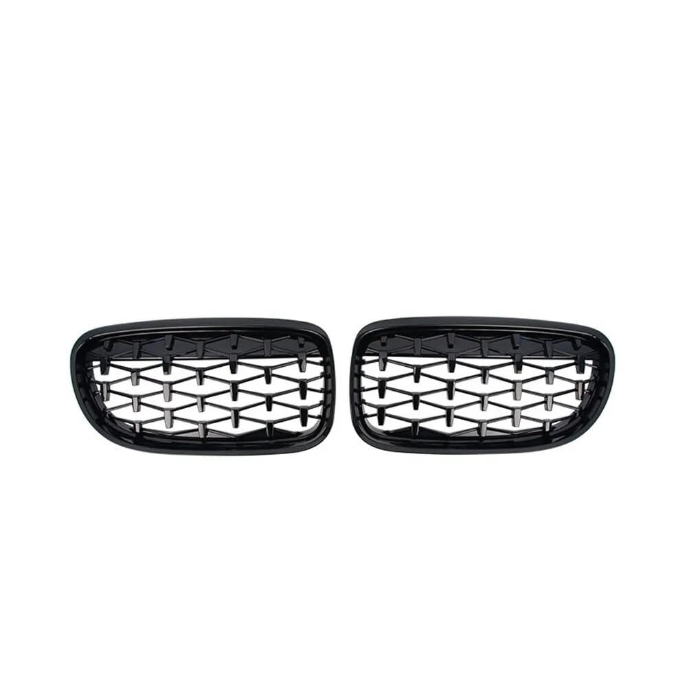 Fuicotto Auto Kühlergitter Auto Vorne Diamant Nieren Grill Meteor Schwarz Racing Grille Für BM&W Für 3 Serie E92 E93 LCI 2 Türen 2010-2013 51137254967 51137254968(Black) von Fuicotto