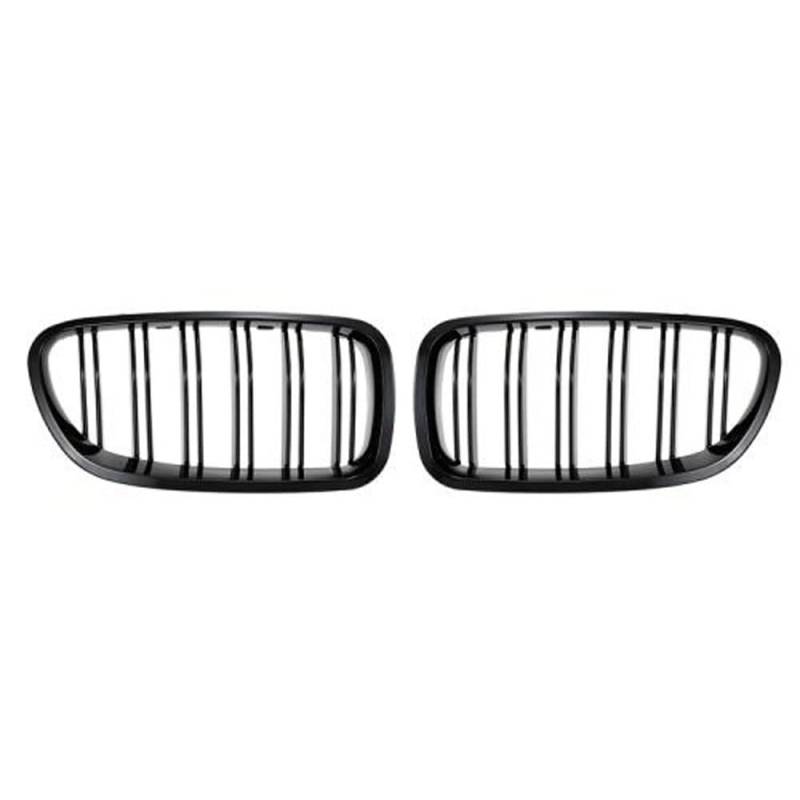 Fuicotto Auto Kühlergitter Carbon Faser Für BM&W 5 Series F10 F11 520d 530d 540i 528i 535i M5 Front Stoßstange GrilleCar Front Grille Breite Niere Grill(Schwarz glänzend) von Fuicotto