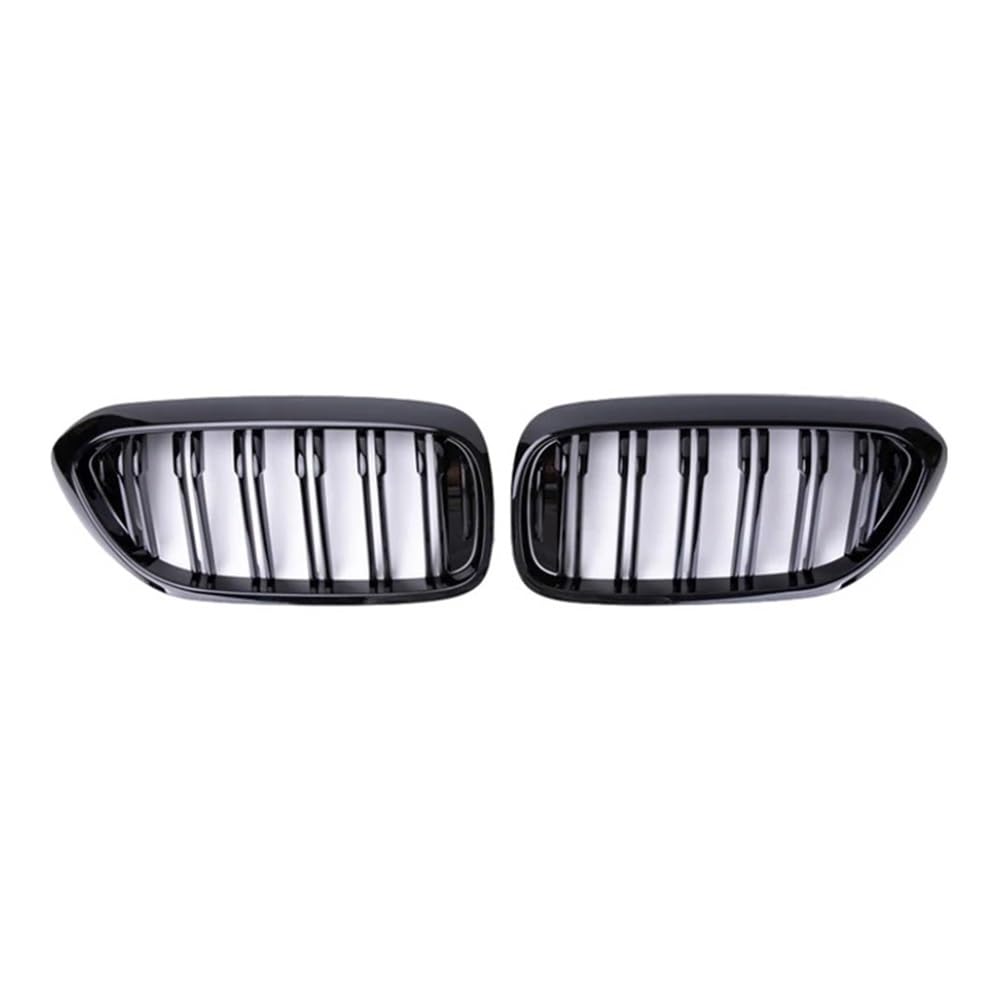 Fuicotto Auto Kühlergitter Carbon Fiber Grille Auto Vorderen Stoßfänger Nieren Gitter Racing Grill Für BM&W Für 5 Series G30 G38 525I 530I 540I 550I 2018 2019 2020(Schwarz glänzend) von Fuicotto