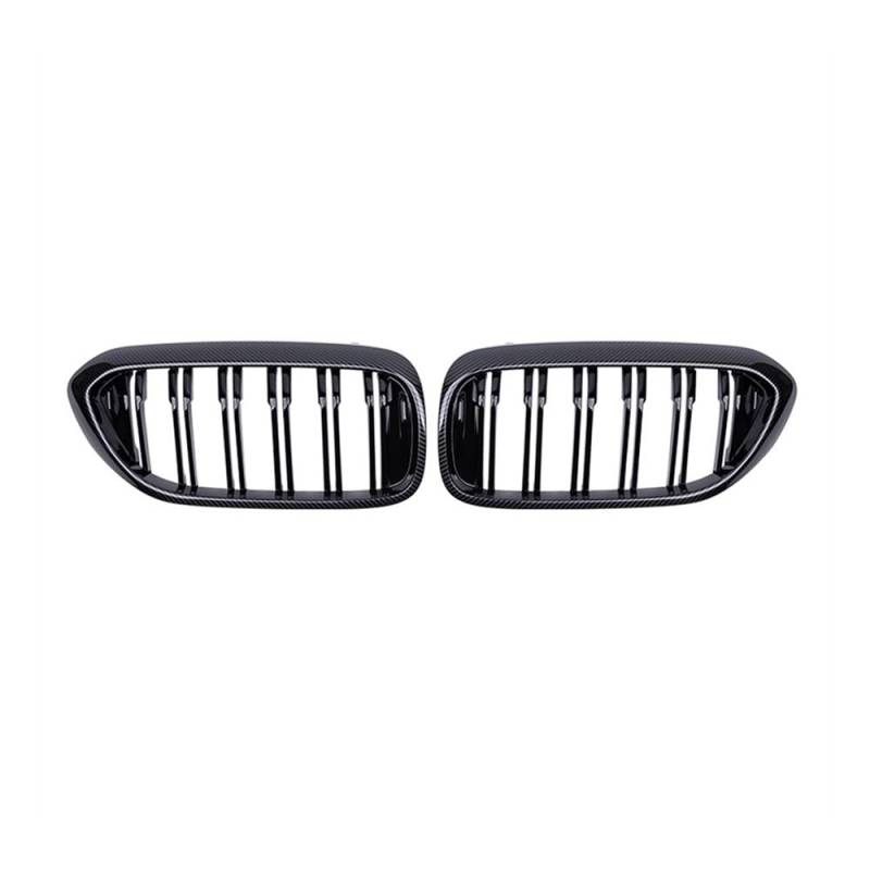 Fuicotto Auto Kühlergitter Carbon Grille Für BM&W 5 Series G30 G38 525I 530I 540I 550I 2018 2019 2020 Auto Vorderen Stoßfänger Nieren Grills Racing Grill(Kohlefaser) von Fuicotto