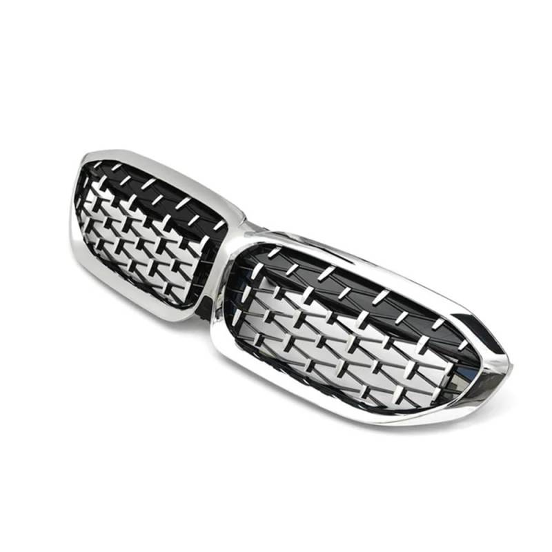 Fuicotto Auto Kühlergitter Diamant Auto Front Stoßstange Nieren Grill Racing Grille Für BM&W Für 3 Serie G20 G21 330i M3 340i 2019 2020 2021 2022 ABS(All Silver) von Fuicotto