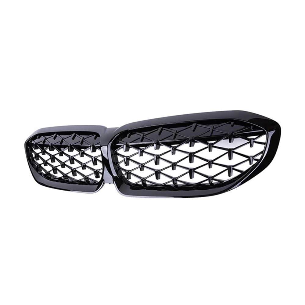 Fuicotto Auto Kühlergitter Diamant Auto Front Stoßstange Nieren Grill Racing Grille Für BM&W Für 3 Serie G20 G21 330i M3 340i 2019 2020 2021 2022 ABS(Schwarz glänzend) von Fuicotto