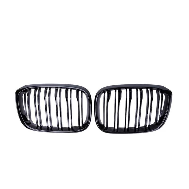 Fuicotto Auto Kühlergitter Frontgrill Niere Grill Doppel Lamellen Für BM&W Für 3 4 X3 X4 G01 G02 G08 2018 2019 2020 2021 Racing Grills Auto Styling(Glossy Black) von Fuicotto