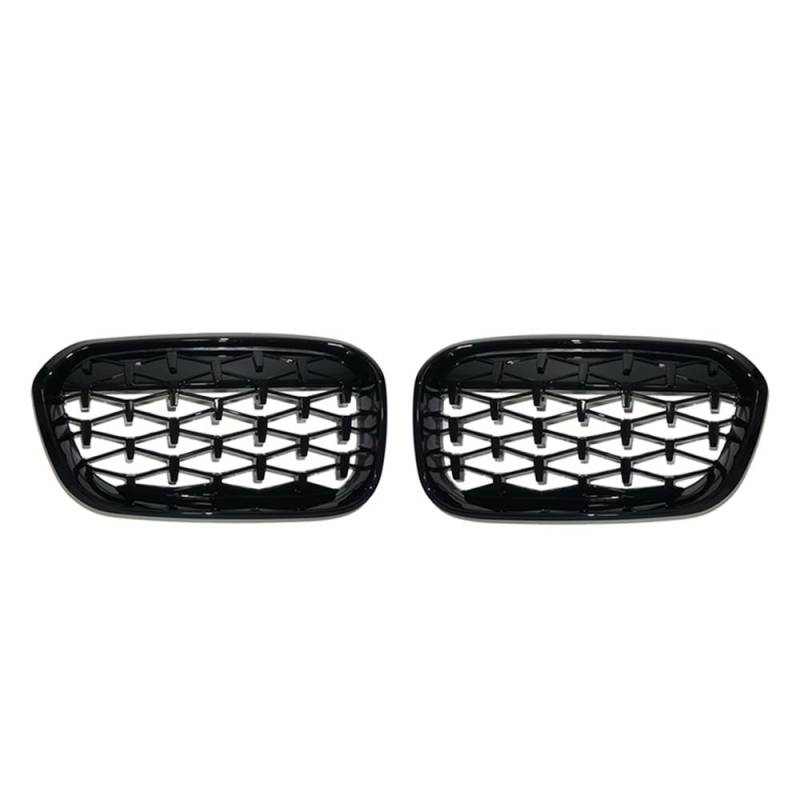 Fuicotto Auto Kühlergitter Für BM&W 1 Serie F20 F21 LCI 2016 2017 Auto Front Stoßstange Gitter Diamant Grill ABS Meteor Grills Nieren Ersatz Racing Grille(Glossy Black) von Fuicotto