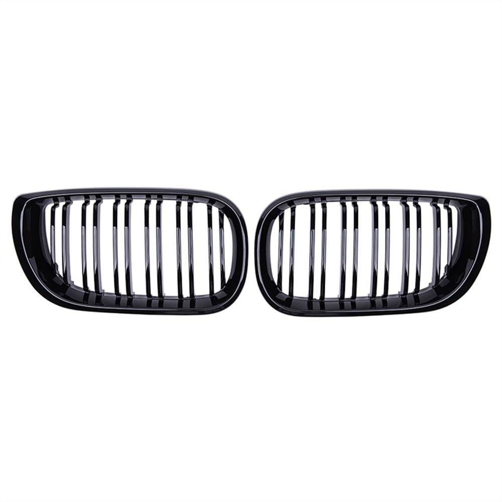 Fuicotto Auto Kühlergitter Für BM&W 3er E46 4-Türer 2002 2003 2004 2005 Auto-Frontstoßstangengitter Renngrill Nieren-Dual-Line-Grills Glanzschwarzer Grill von Fuicotto