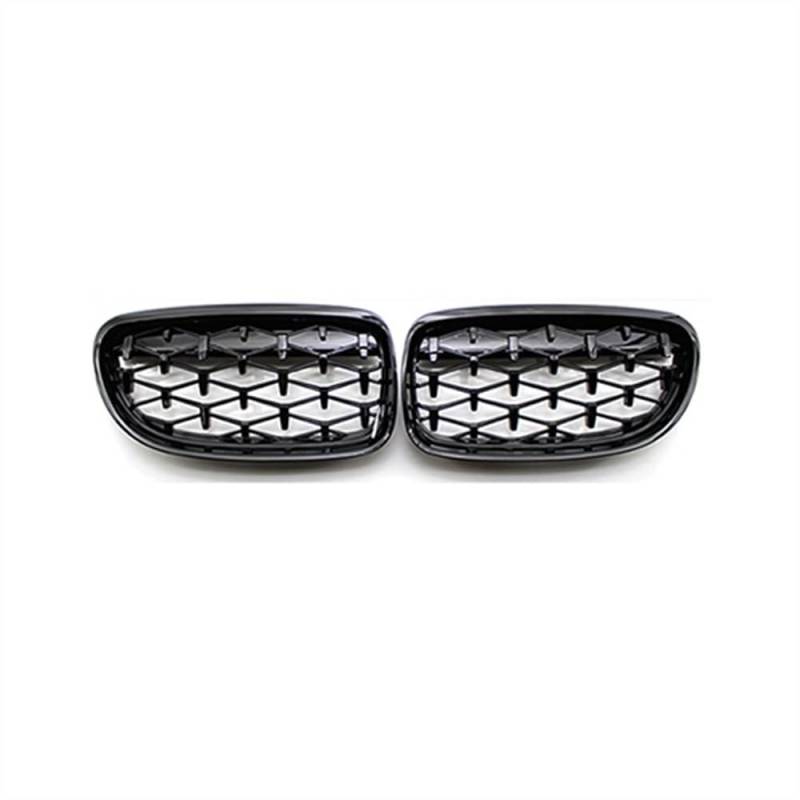 Fuicotto Auto Kühlergitter Für BM&W E90 E91 318i 320i 325i 328i 2009 2010 2011 2012 Diamant Grills Auto Niere Grille Frontschürze Racing Grill Auto Styling(Schwarz glänzend) von Fuicotto