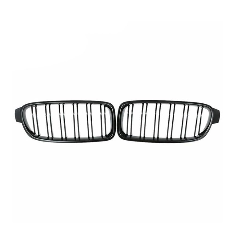 Fuicotto Auto Kühlergitter Für BM&W F30 F31 F35 320i 328d 328i 335i Auto Front Sport Grill Carbon Faser Farbe Doppel Lamellen Nieren Grille Front Stoßstange Grill(Glossy Black) von Fuicotto