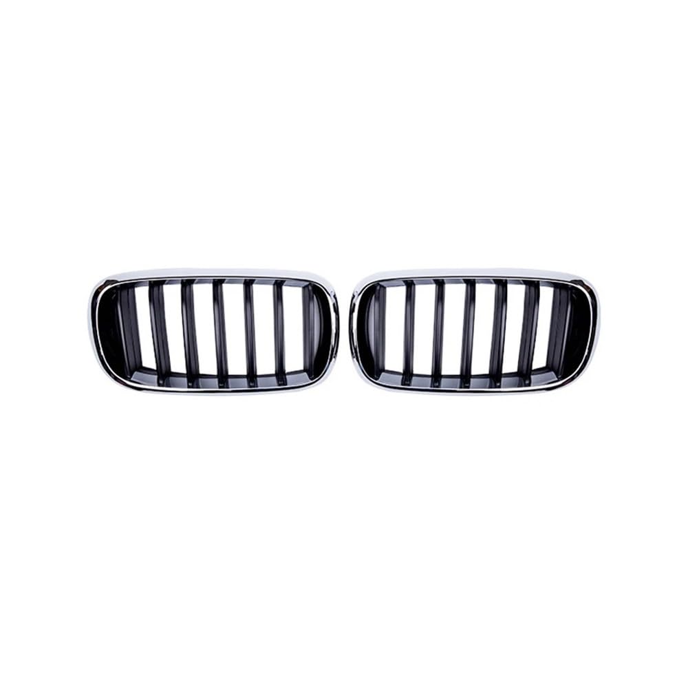 Fuicotto Auto Kühlergitter Für BM&W Für X5 F15 X6 F16 X5M F85 X6M F86 2014-2017 2018 Auto Front Niere Grill Silber Rahmen Schwarz Racing Grills Externe Teil von Fuicotto