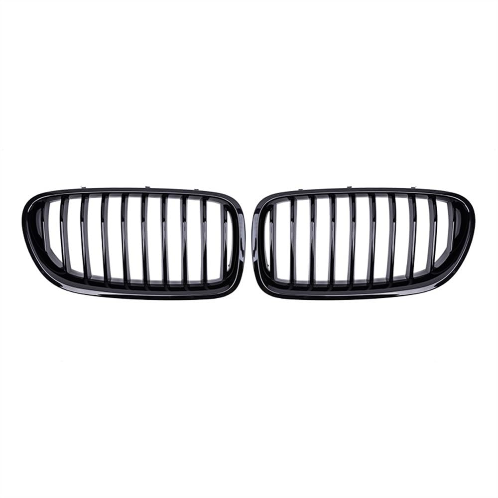 Fuicotto Auto Kühlergitter Für BM&W Kühlergrill F10 F11 F18 Glänzend Schwarzer Kühlergrill Schwarzer Auto-Frontnierengrill Racing 5er 520i 523i 525i 2010–2015 2016(Schwarz glänzend) von Fuicotto