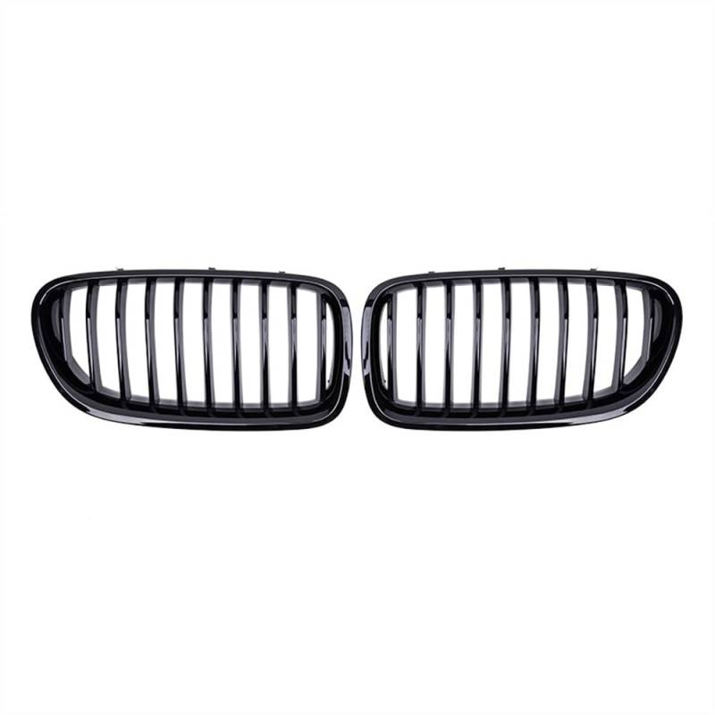 Fuicotto Auto Kühlergitter Für BM&W Kühlergrill F10 F11 F18 Glänzend Schwarzer Kühlergrill Schwarzer Auto-Frontnierengrill Racing 5er 520i 523i 525i 2010–2015 2016(Schwarz glänzend) von Fuicotto