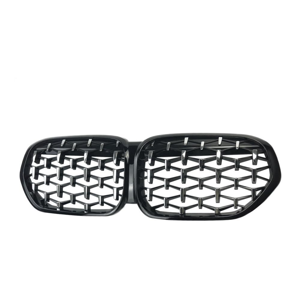 Fuicotto Auto Kühlergitter Für BM&W X1 F48 LCI 2020 2021 2022 Frontstoßstange Nierengitter Diamond Racing Grills Ersatzgitter Car Styling Ersatzteile(Black and Silver) von Fuicotto