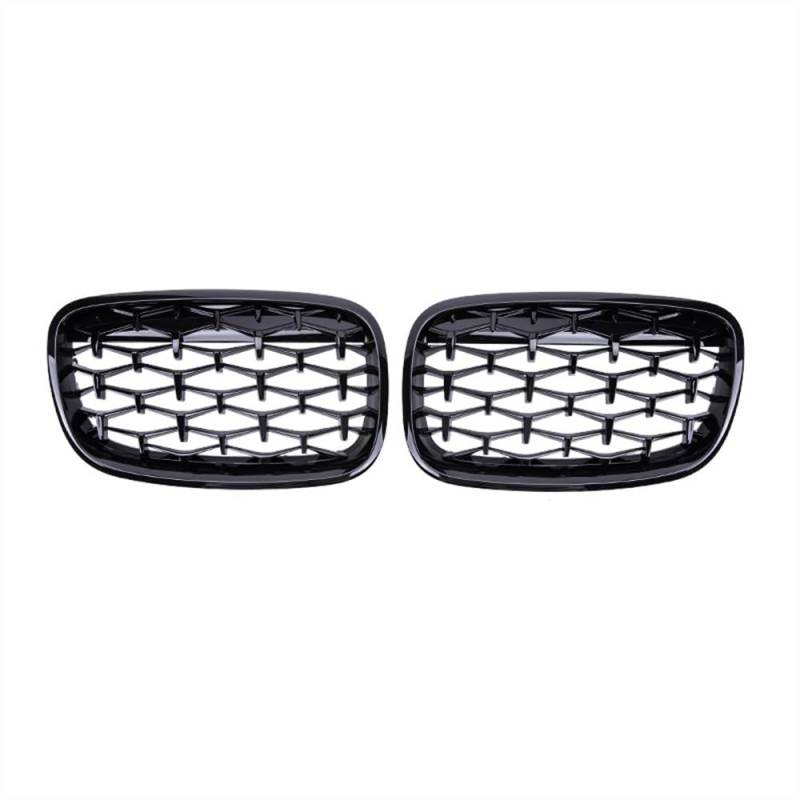 Fuicotto Auto Kühlergitter Für BM&W X5 X6 E70 E71 2008 2009 2010 2011 2012 2013 Diamant-Nierengitter Renngrills Frontgrills Ersatz Für Auto-Styling-Gitter(Black) von Fuicotto