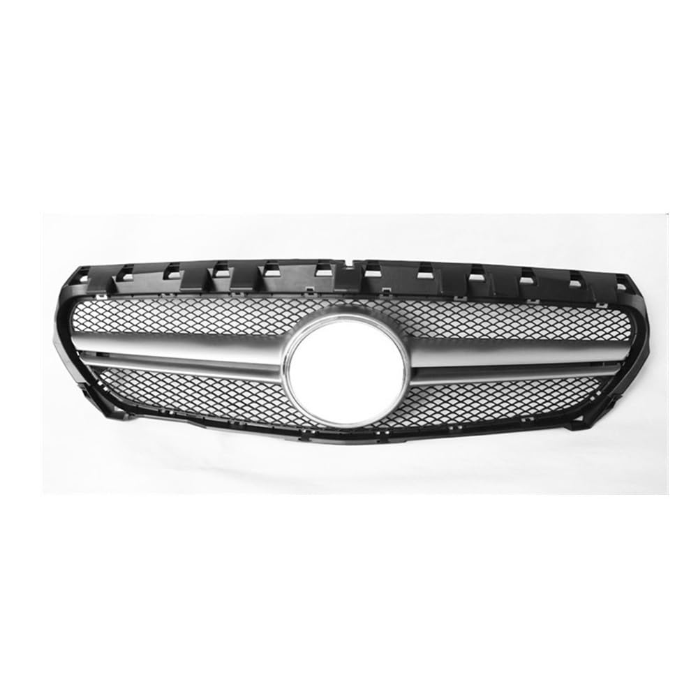 Fuicotto Auto Kühlergitter Für CLA Klasse W117 C117 CLA220 CLA250 CLA260 CLA300 2013-2016 Front Grill Auto Oberen Stoßfänger Haube Mesh Grid(Silver) von Fuicotto