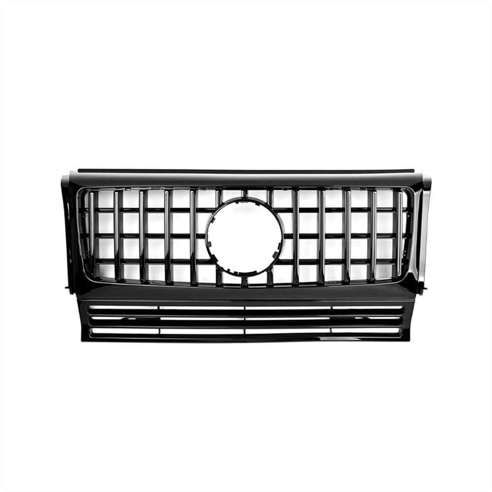 Fuicotto Auto Kühlergitter Für G-KLASSE W463 1990-2014 2015 2016 2017 2018 Stoßstange Haube Mesh Front Grill Oberen Grill Schwarz/Silber Auto Zubehör(Black) von Fuicotto