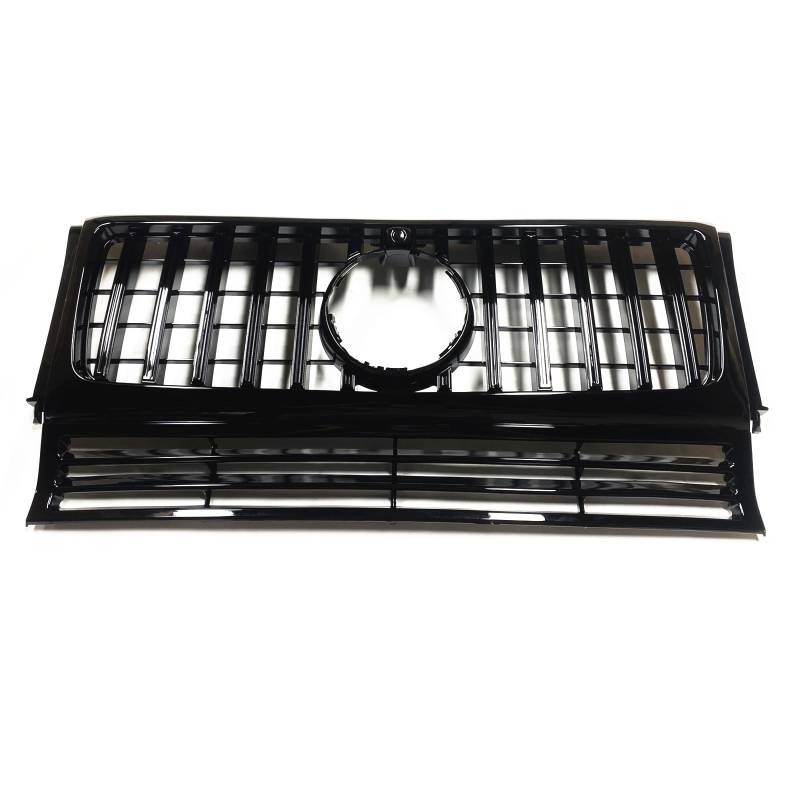 Fuicotto Auto Kühlergitter Für G-Klasse W463 1990–2015 2016 2017 2018 G500 G550 G65 G55 G63 AMG GT Style Grill Frontgrill Schwarz Auto Oberer Stoßfänger Hood Mesh von Fuicotto