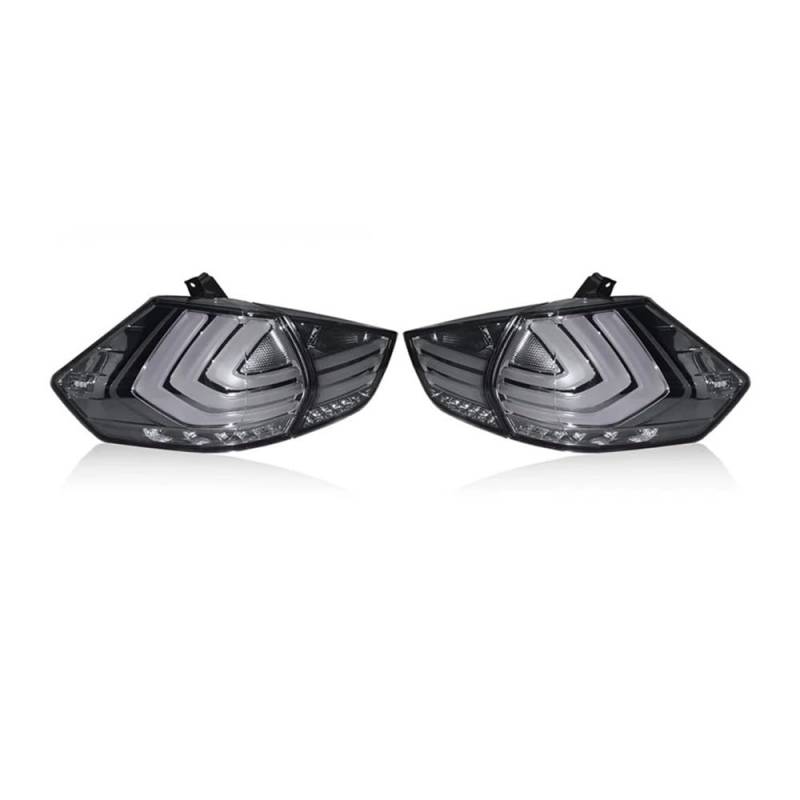 Fuicotto Auto Rückleuchten 1 Set Für N&issan Für X-trail T32 2014-2018 2019 2020 Auto Rücklicht Hinten Rücknebel Lampe Bremse Reverse Blinker Rücklicht(Smoked) von Fuicotto