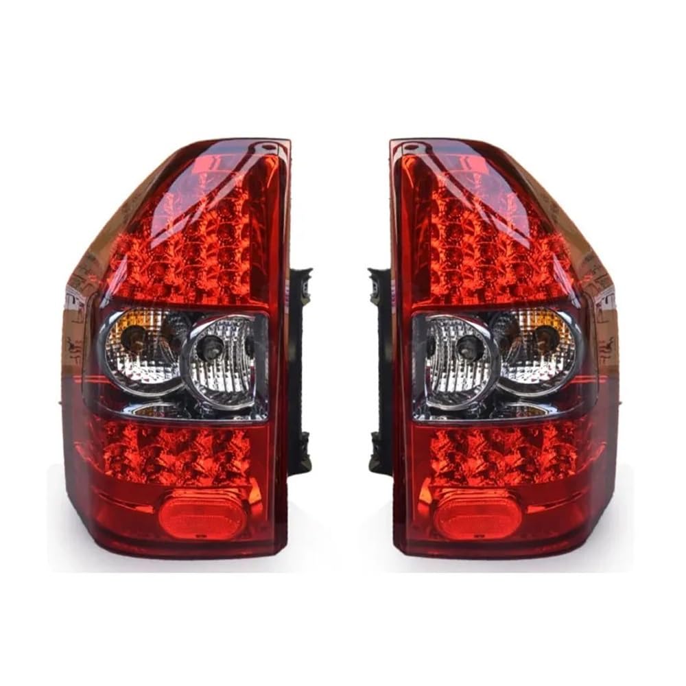 Fuicotto Auto Rückleuchten Für Mitsub&ishi Für Pajero Montero Cheetah V73 V77 1999-2006 Auto Hinten Schwanz Licht Fahr Licht Bremse Lampe Auto Rücklicht Montage(Red) von Fuicotto