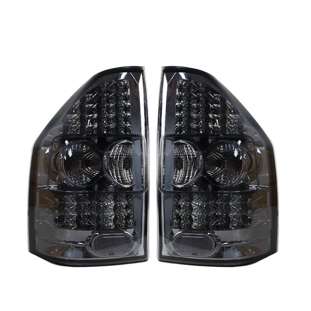 Fuicotto Auto Rückleuchten Für Mitsub&ishi Für Pajero Montero Cheetah V73 V77 1999-2006 Auto Hinten Schwanz Licht Fahr Licht Bremse Lampe Auto Rücklicht Montage(Smoked Black) von Fuicotto