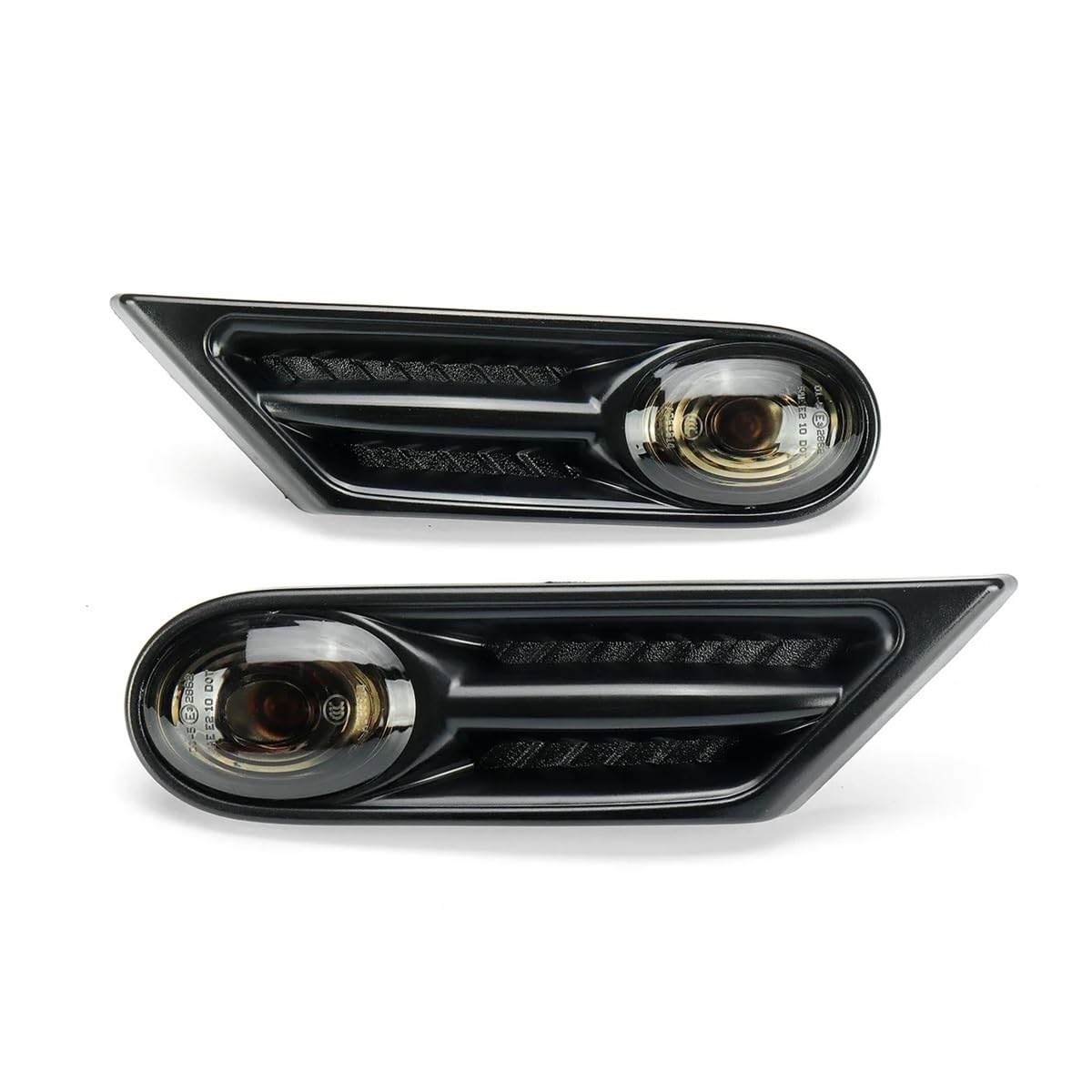 Fuicotto Auto Rückleuchten Paar Seitenmarkierungsleuchten Blinker-Blinkerlampen Für BM&W Für MINI COOPER R56 R57 Seitenwiederholanzeigeleuchten 63137260202(Smoked) von Fuicotto